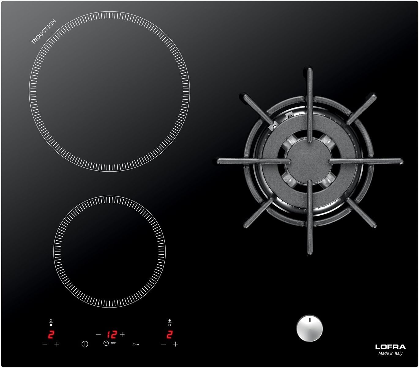 Lofra HIN612 Built-in Top, Glass/Black