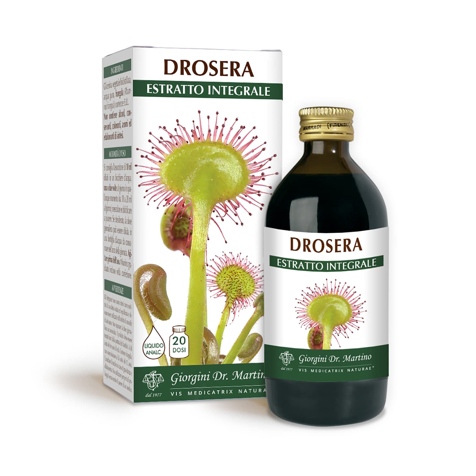 Dr. Giorgini Integratore Alimentare, Drosera Estratto Integrale Liquido Analcoolico - 200 ml