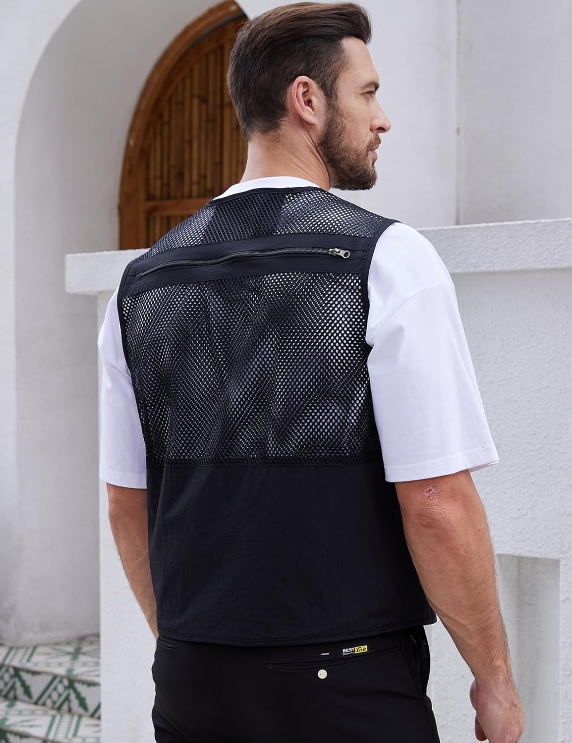 Gihuo Men's Fishing Safari Vest with Pockets for Summer Travel - Image 3