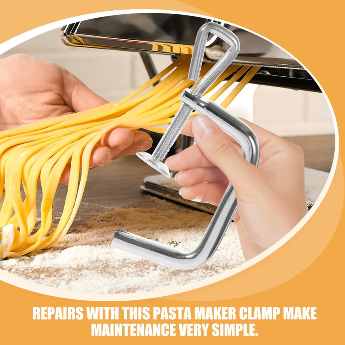 BESPORTBLE 2pcs Pasta Maker Fixing Clips Replacement Clamps for Manual Noodle Machine Accessories Easy to Install Sturdy and Pasta Making Tool