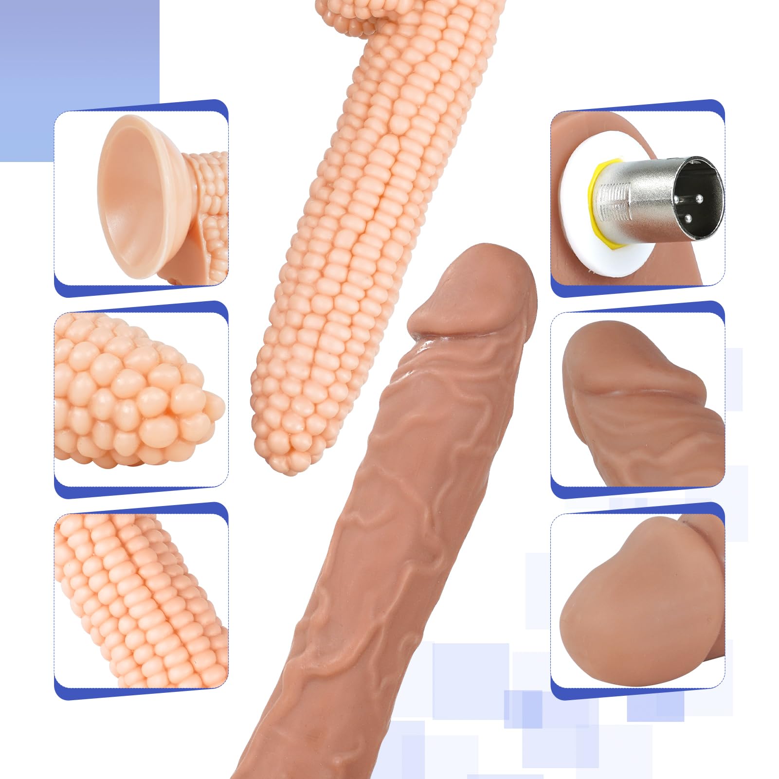 ANNGEOK Automatische Sexmaschine mit Dildo Zubehör für Mann und Frau, Fickmaschine 3 XLR-Stecker Liebesmaschine Sexspielzeug Maschinen (Aseu-003)
