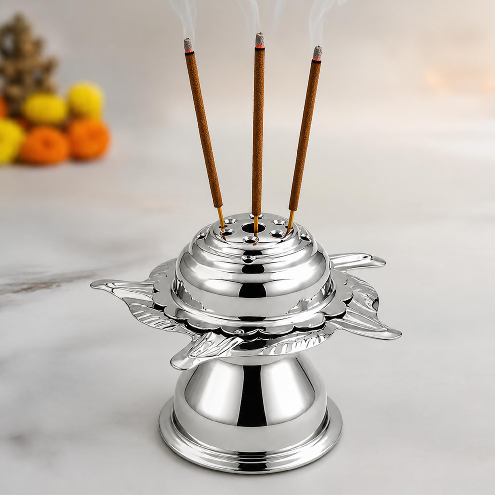 Spillbox Incense Stick Holder Pure Silver Dhoop Agarbatti Stand