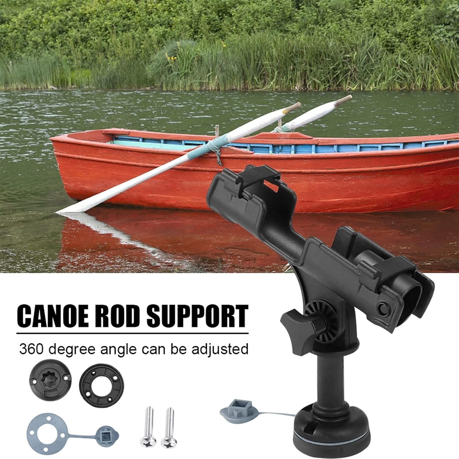 Kayak Replacement Accessories Raft Rod Holder Pole Mount Fixed Bracket Fishing Tackle Tool Pole Bracket Kayaking Yacht Fishing Tackle Bracket Tool for Kayak Storage, Transfer, Maintenance