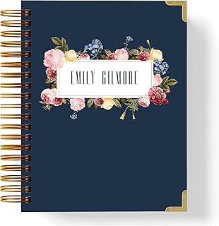 Floral Personalised Diary, 12 Month Weekly Planner, A5 Diary with Custom Start Month, Personalised Gift, Goal Planner Diary, 2022-2023 Diary