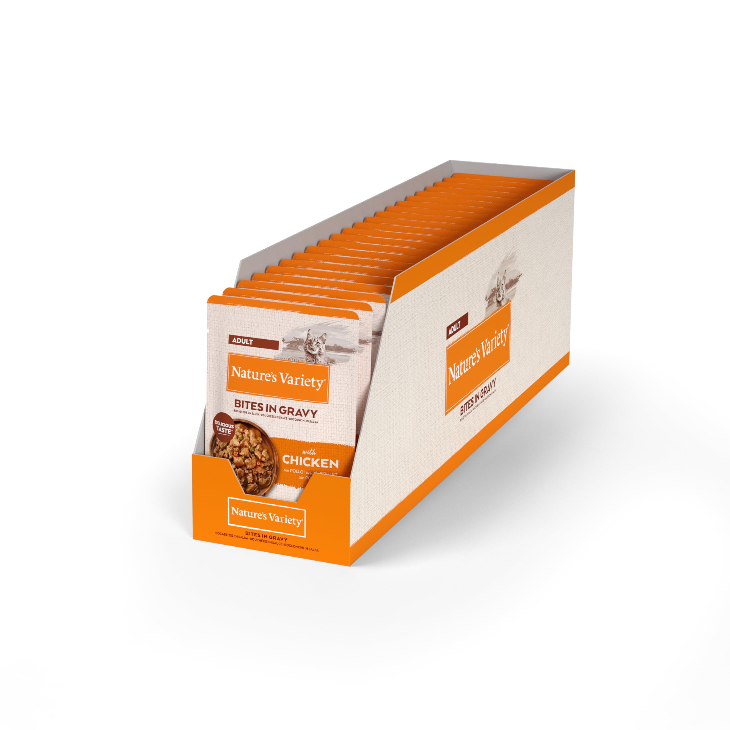 Nature's Variety - Bouchées en Sauce - Nourriture Humide per Chats avec du Poulet: 22 Pouches de 85g