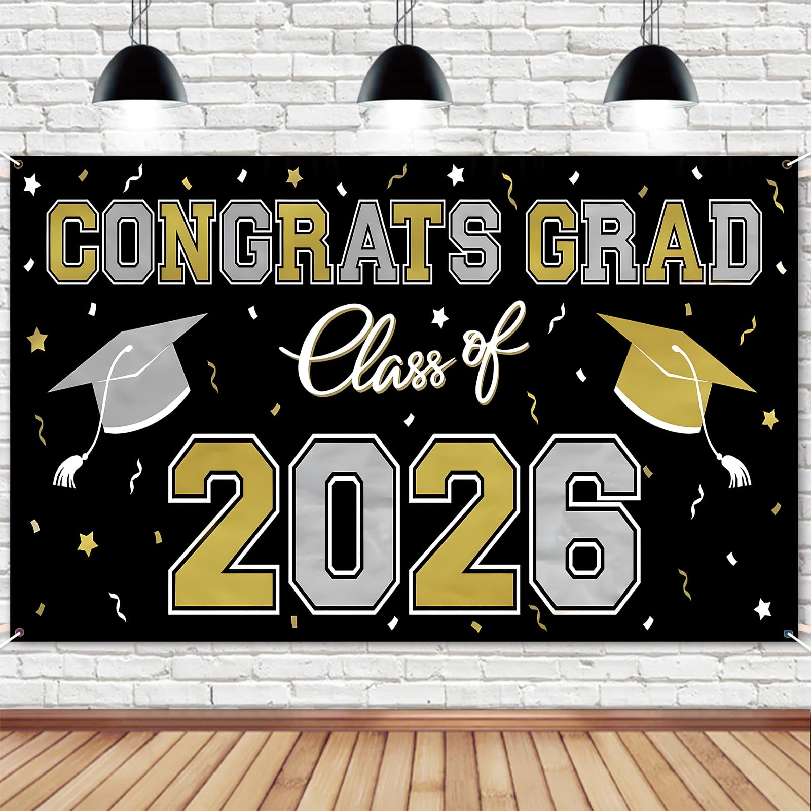 Graduation Decorations Party Backdrop Banners Class of 2026 Large Decorations Outdoors or Indoors As A Prom Banner 2026, Photo Prop or Graduation Backdrop Party Photography Supplies 200x110cm