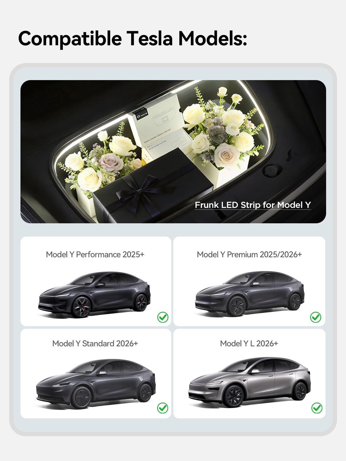 Amazon.co.jp: TPARTS フランク LED ライトストリップ Tesla Model Y