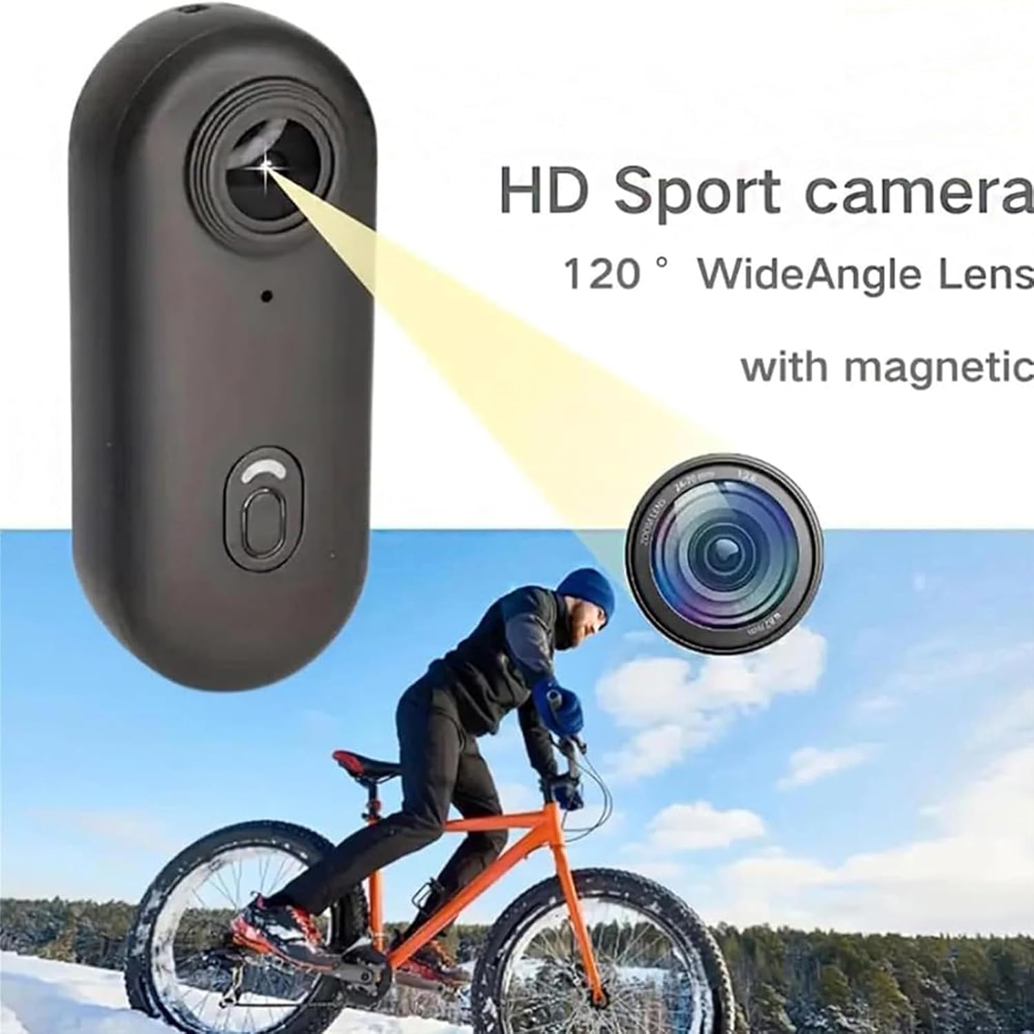 HD Action Camera, HD 1080p Mini Wearable Body Adventure Action Cameras with Audio, Video, Mount Anywhere, for Vlogging, Cycling, Diving