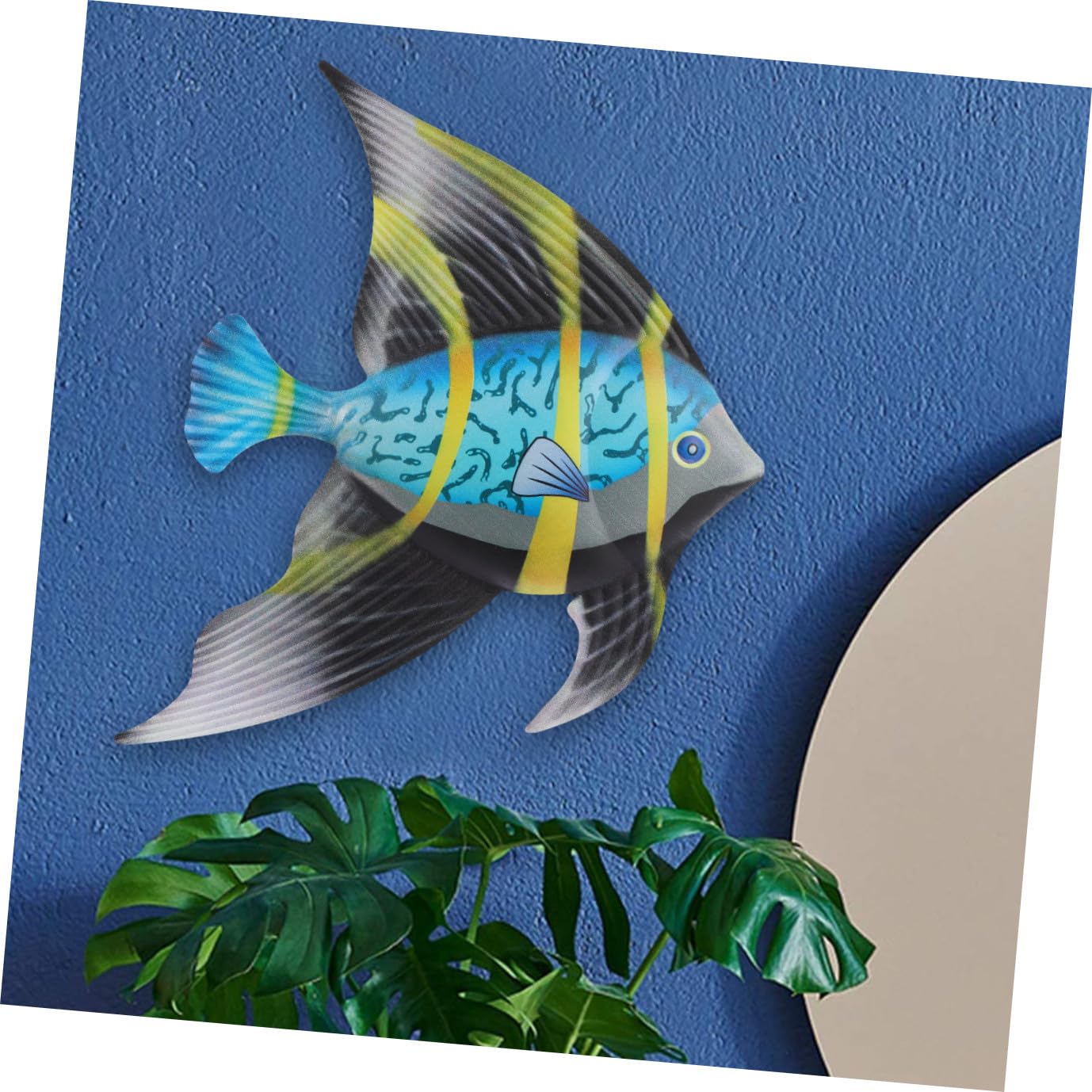 Gatuida Decorazione Murale Pesce in Ferro Blu per Interni Artistici