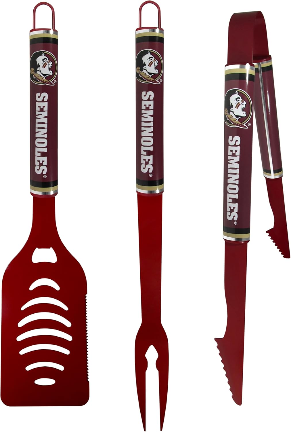 Siskiyou Sports NCAA Florida St. Seminoles 3 pc Color BBQ Tools, One Size, Team Colors