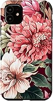 Vista 6 de Funda para iPhone XR con diseño floral rosa y hermosas flores