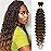 Human Braiding Hair Mix Synthetic Boho Hair for Braiding, 20 Inch Deep Wave Bulk for Boho Braids 2 Pcs Curly Bohemian Wet and Wavy Braiding Hair(4/30, 20 Inch-2pcs)