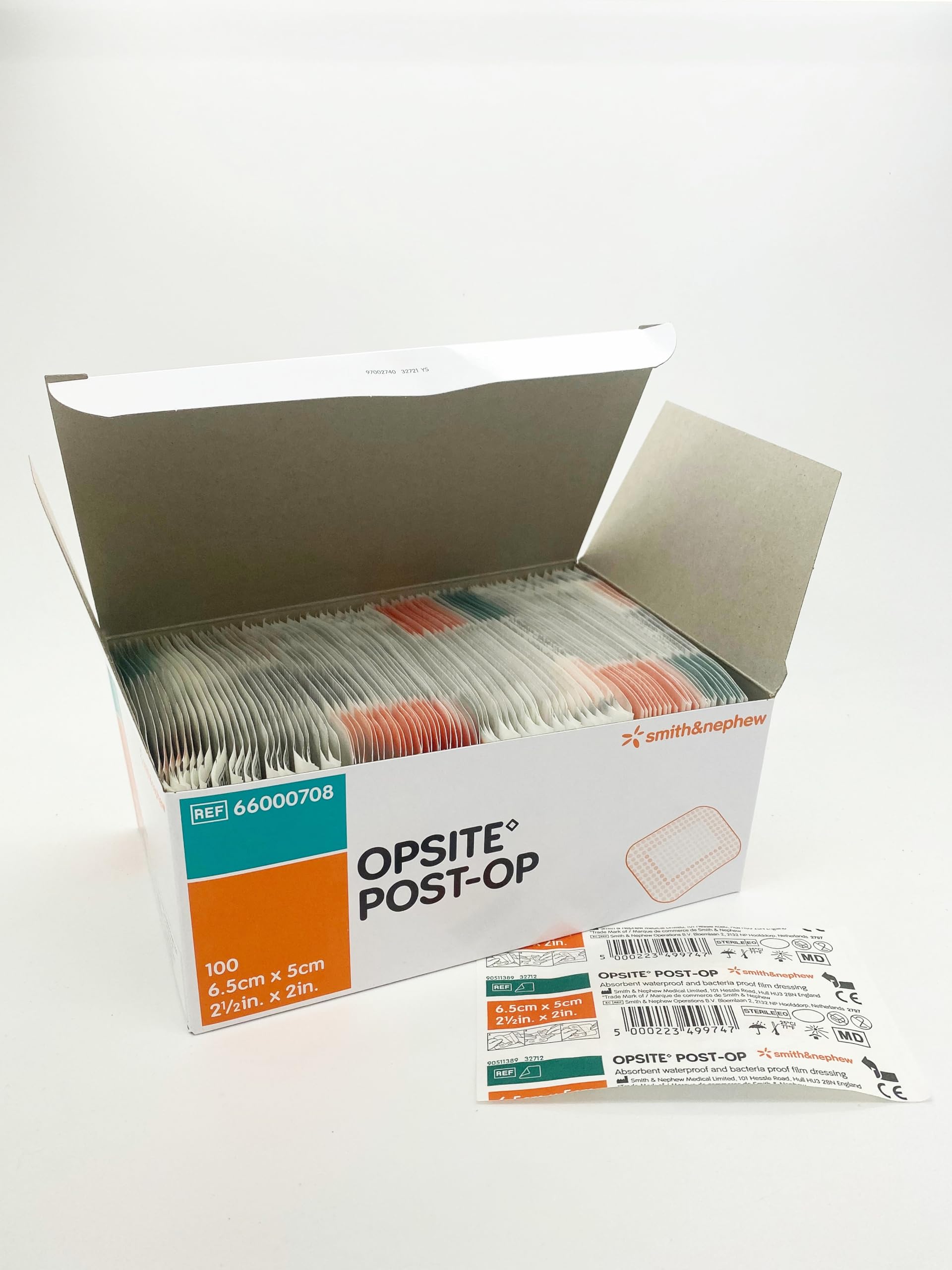 Smith & Nephew SJ66000708 Opsite Post-Op chłonny opatrunek, 6,5 cm szer. x 5 cm L (opakowanie 100 szt.)