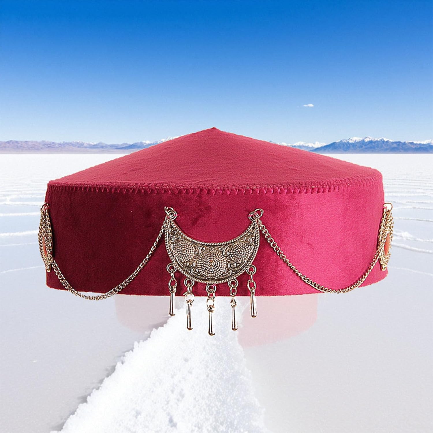 Unique Kazakh Hat Ethnic Costume Headwear for Men and Women Perfect for Theme Occasion Ethnic Headpiece Theme Party Hat
