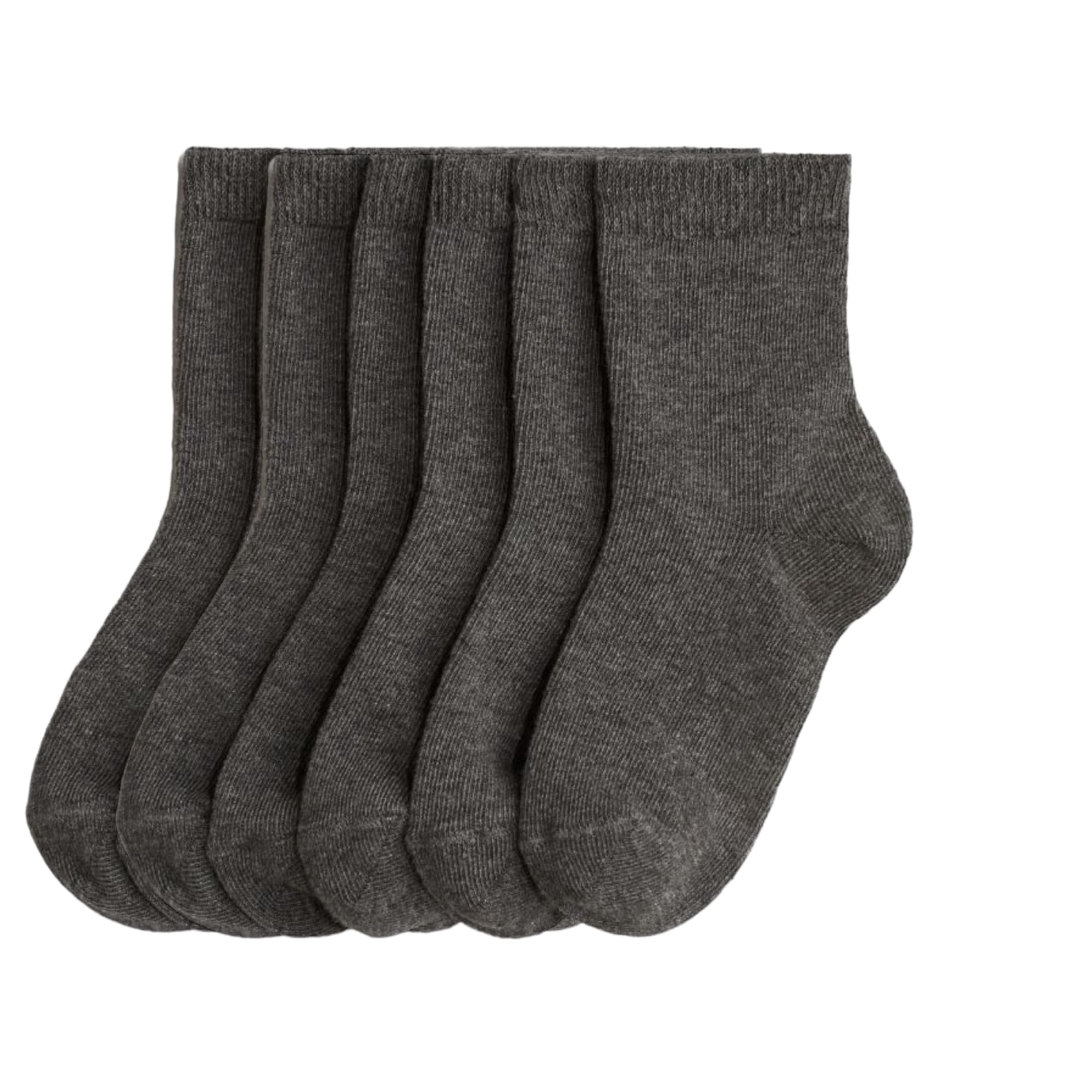 NAGAD 6 Pares calcetines uniforme colegio de algodon para niños- Calcetin deporte SPORT- Calcetines niño escuela- Socks