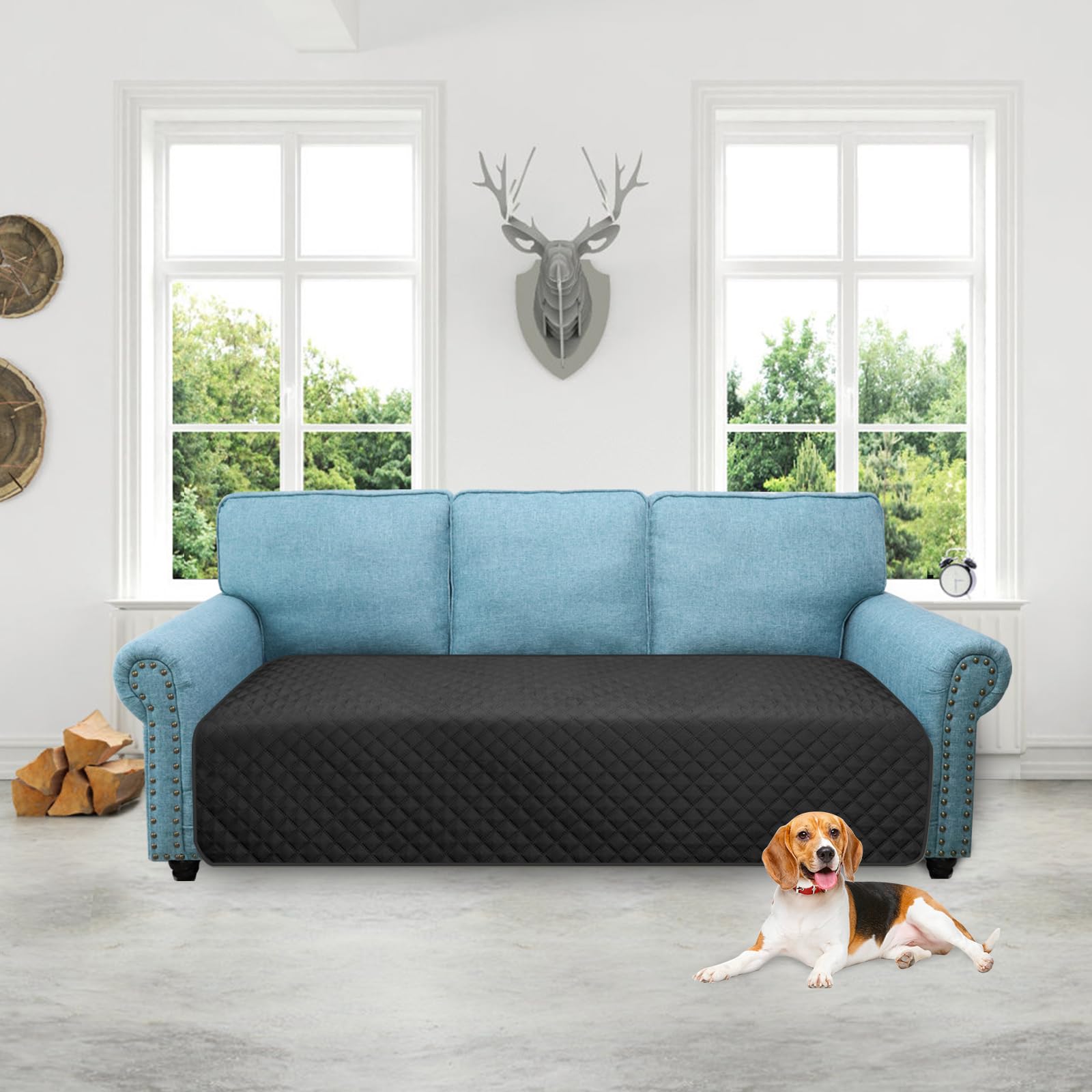 Granbest Water-repellent Sofa Slipcover 3 Seater Non-Slip Sofa Protector for Kids Pets, Dogs, Cats - Image 2