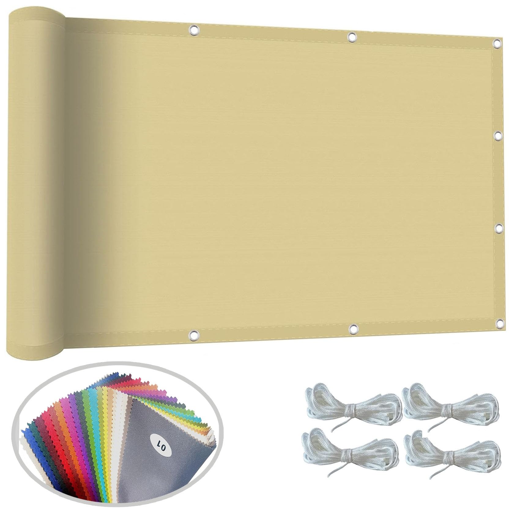 Voiles ombrages rectangulaire imperméable 1x5 m avec corde protection UV terrasse