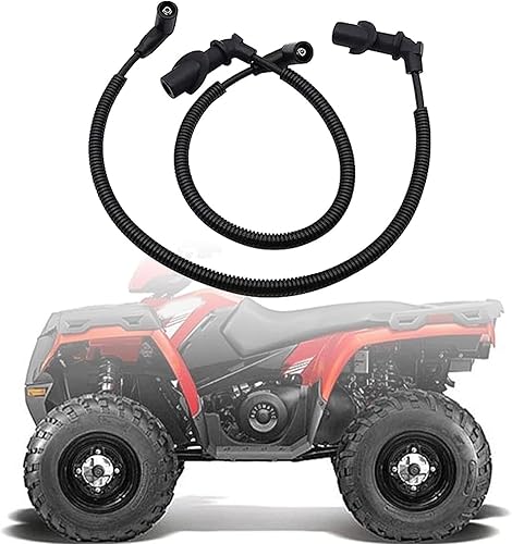 SecosAutoparts 2 tapas de bujía de bobina de encendido y cable compatibles con Polaris RZR HD XP Sportsman 800 2010-2014 Ranger 2009 2010 # 4010909