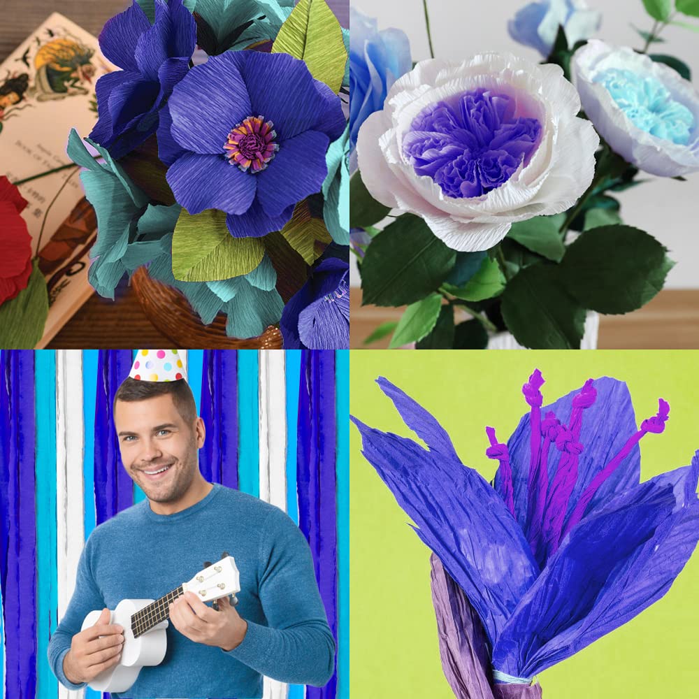 6 Rollen Rosa Krepppapier-Luftschlangen Mit Quasten – 3 Farbtöne, Je 25 M Lang, Für Geburtstage, Hochzeiten & Partys