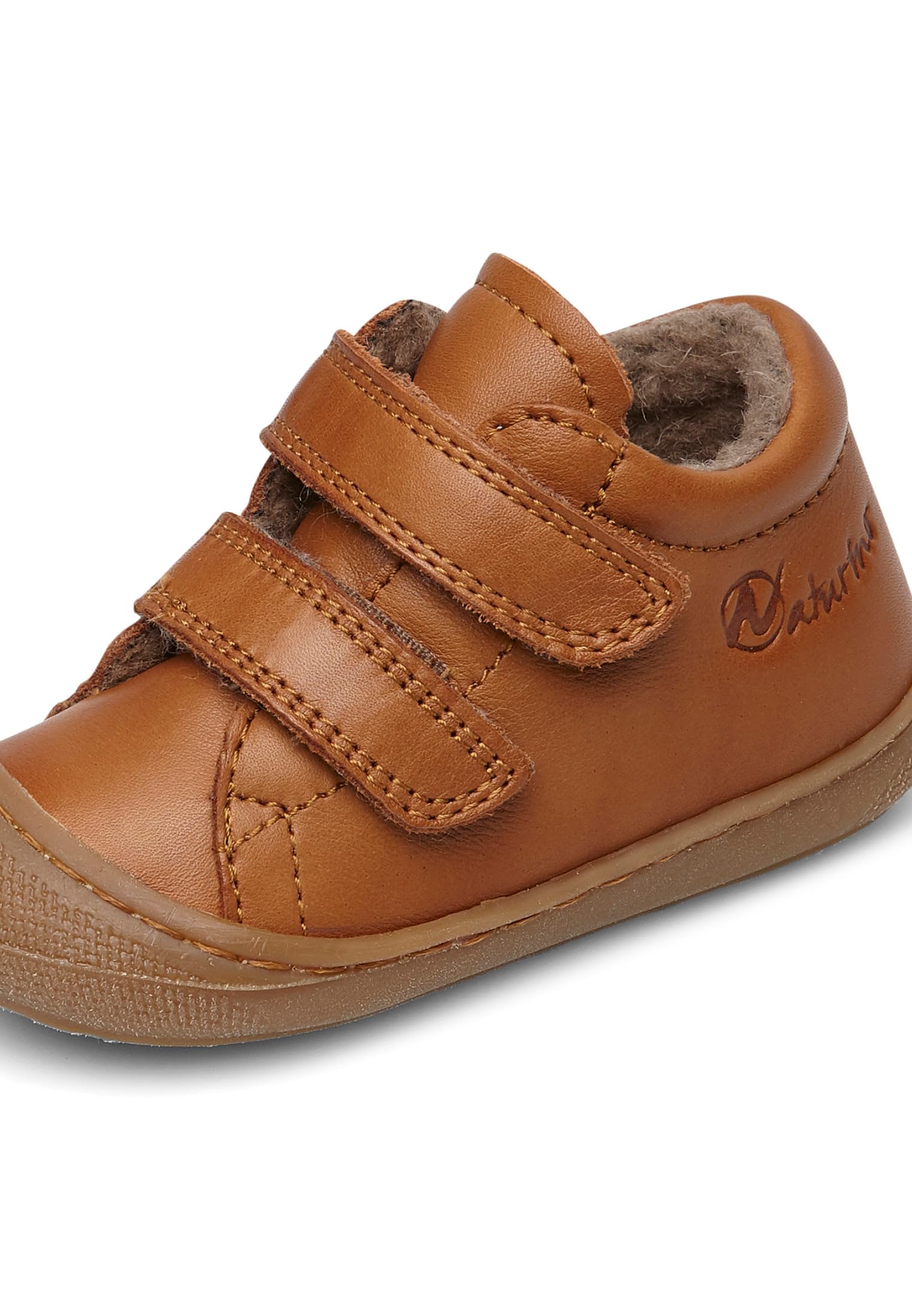 Naturino Cocoon VL-Lauflernschuhe aus Nappaleder mit Wollfutter Hellbraun 19