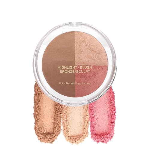 Corlo Baked Blush Highlight Bronze Powder 3-in-1 Contour Palette