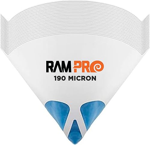 Ram-Pro - Filtro de pintura de 190 micrones, 50 unidades, filtro de pintura ultrafino, malla de nailon azul puro, coladores de pintura de grado