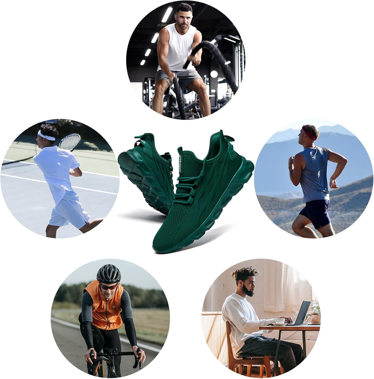 QIJGS Running Shoes for Men Gym Tennis Athletic Mesh Sneakers Lightweight Sports Fashion Workout Casual Shoe - Image 7