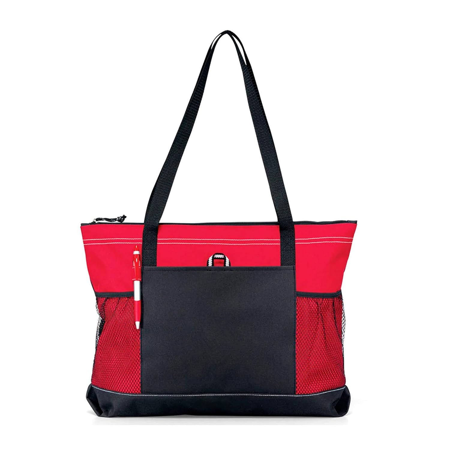 Personalized Mouse Head Red and Black Tote Bag Cruise or a Trip to Amusement Park your Name