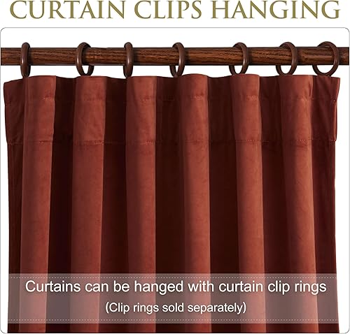 Miniatura 55 de StangH Cortinas verdes de terciopelo, cortinas extralargas para oscurecer la habitación del dormitorio, cortinas para sala de estar, cortina Verde