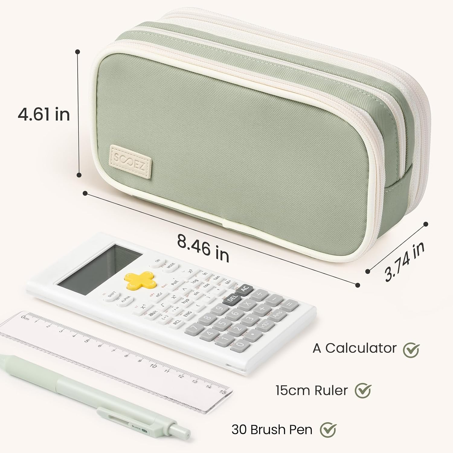 Sooez Large Capacity Pencil Case Pouch, Cute Pencil Pouch Pencil Bag