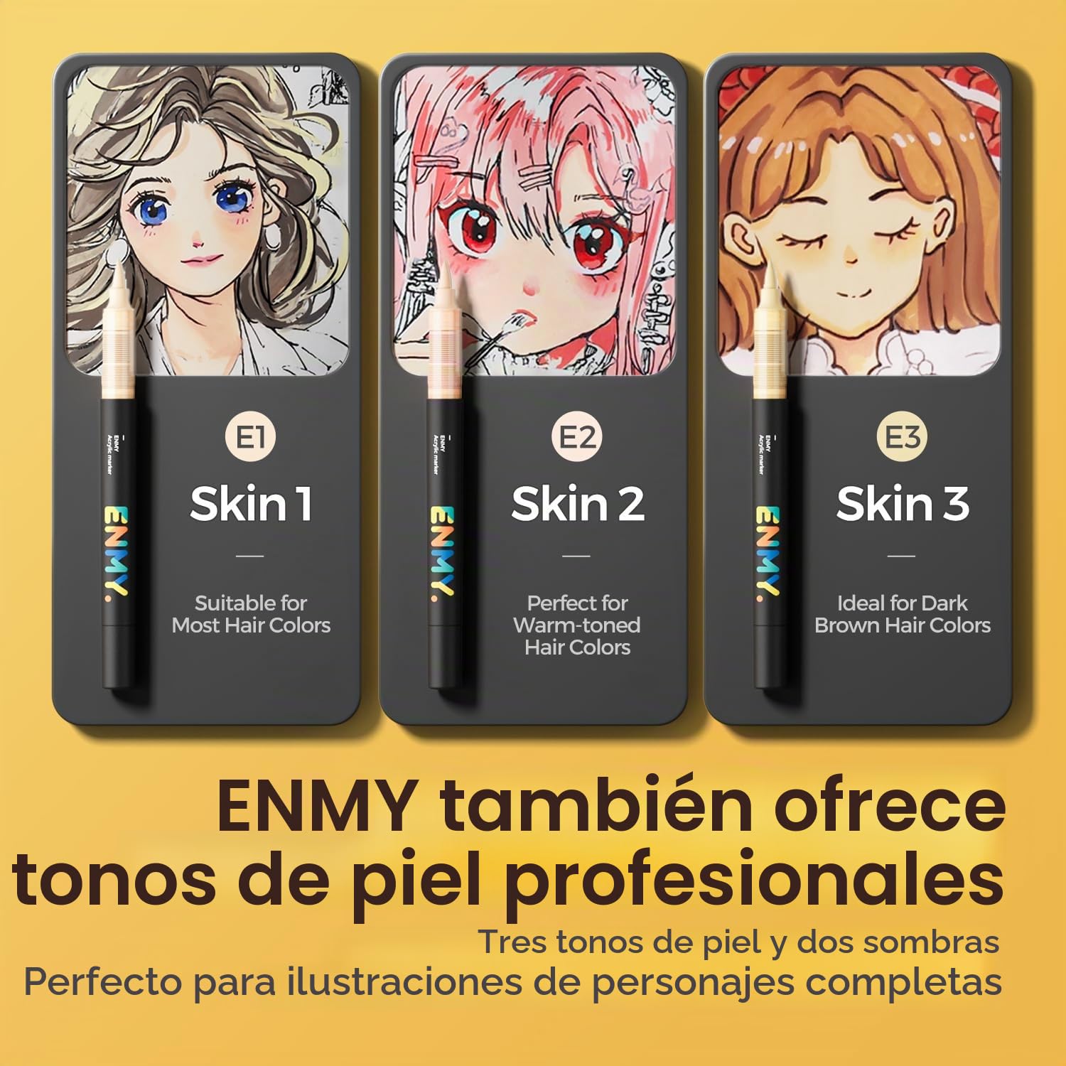 ENMY 60 rotuladores de pintura acrílica líquida directa para textiles, lienzo, piedra, vidrio, madera, papel, manualidades, pinturas acrílicas