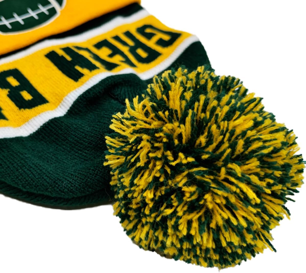 City Beanie Knit Hat with Pom Winter Cuffed Cap Sport Fans Gift for Men Women - Image 4