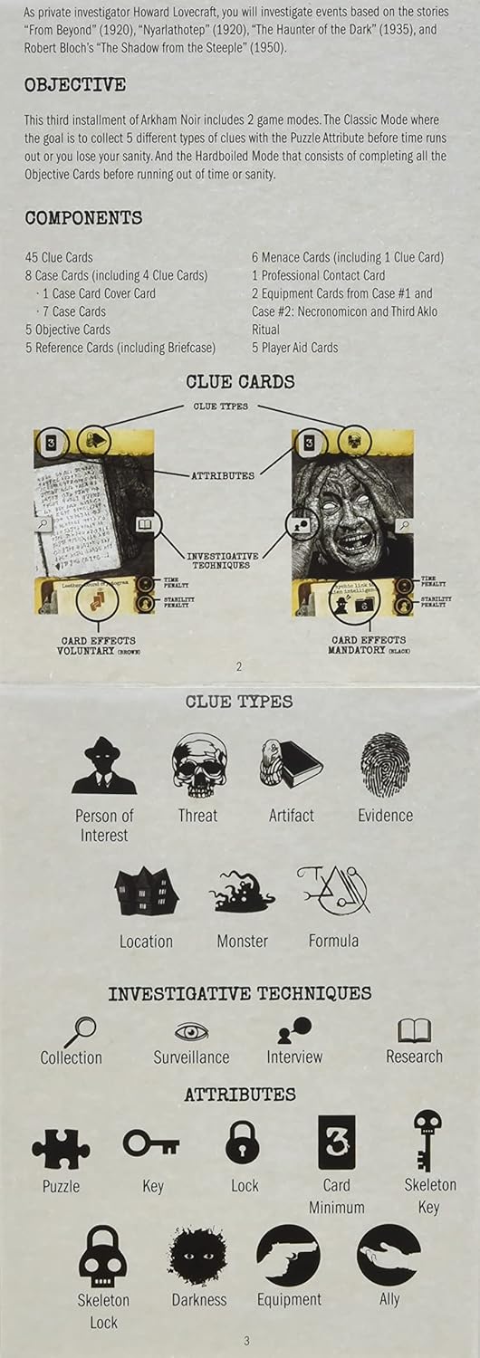Arkham Noir Card Game Case 3 Infinite Gulfs of Darkness | Mystery Card Game | Thrilling Adventure Game for Adults and Teens | Ages 14+ | 1 Player | Average Playtime 30 Minutes | Ludonova