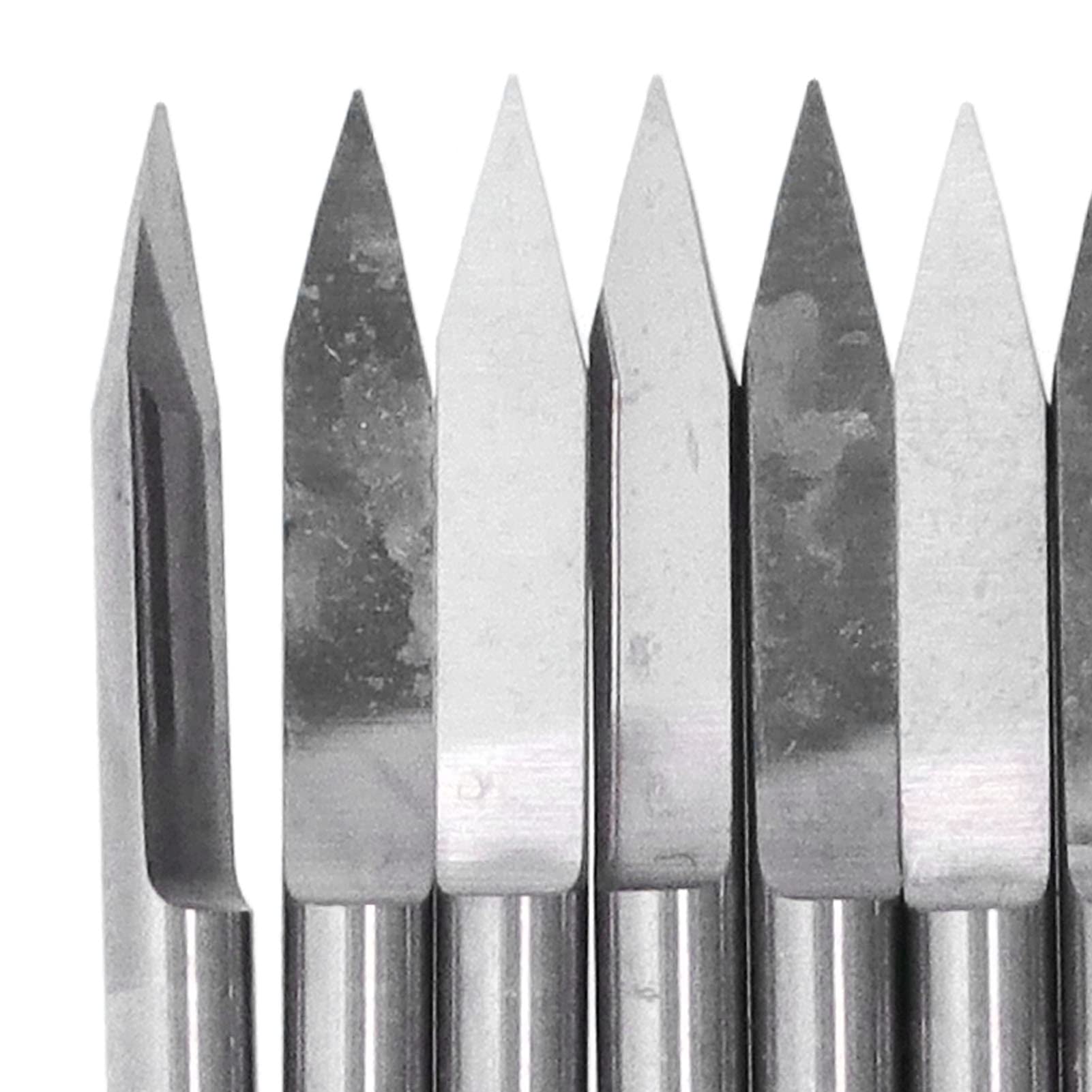 Brocas de grabado de acero de tungsteno, duraderas, alta dureza, resistencia al desgaste, enrutador CNC, brocas en V para plástico, madera y fibra de vidrio, 10 Uds. (0,1 mm)