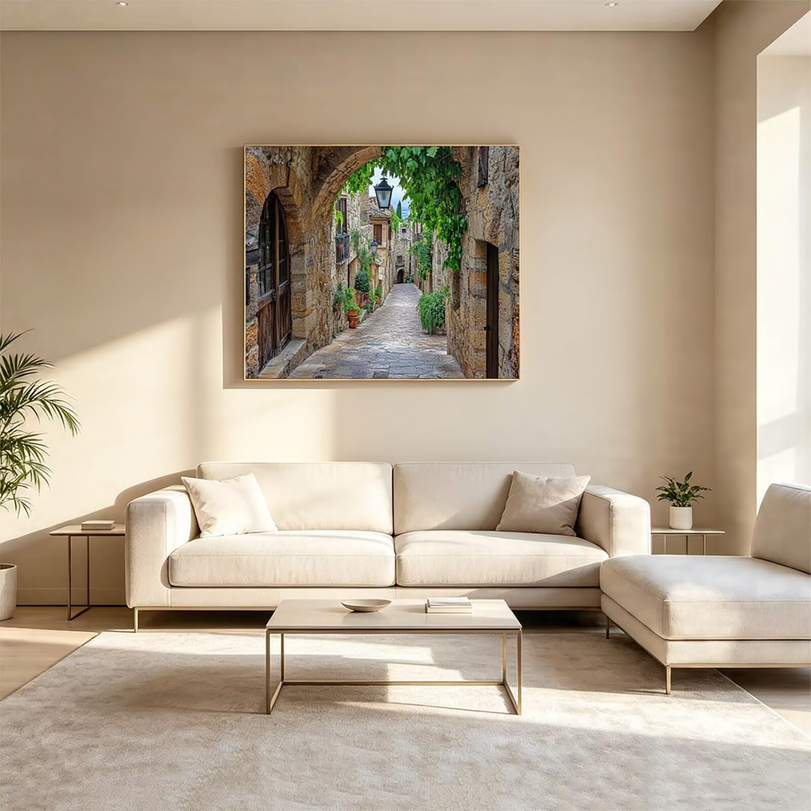Peinture Numero Adulte Petite Ville Toile Peinture 135x100cm ZSHS-4368