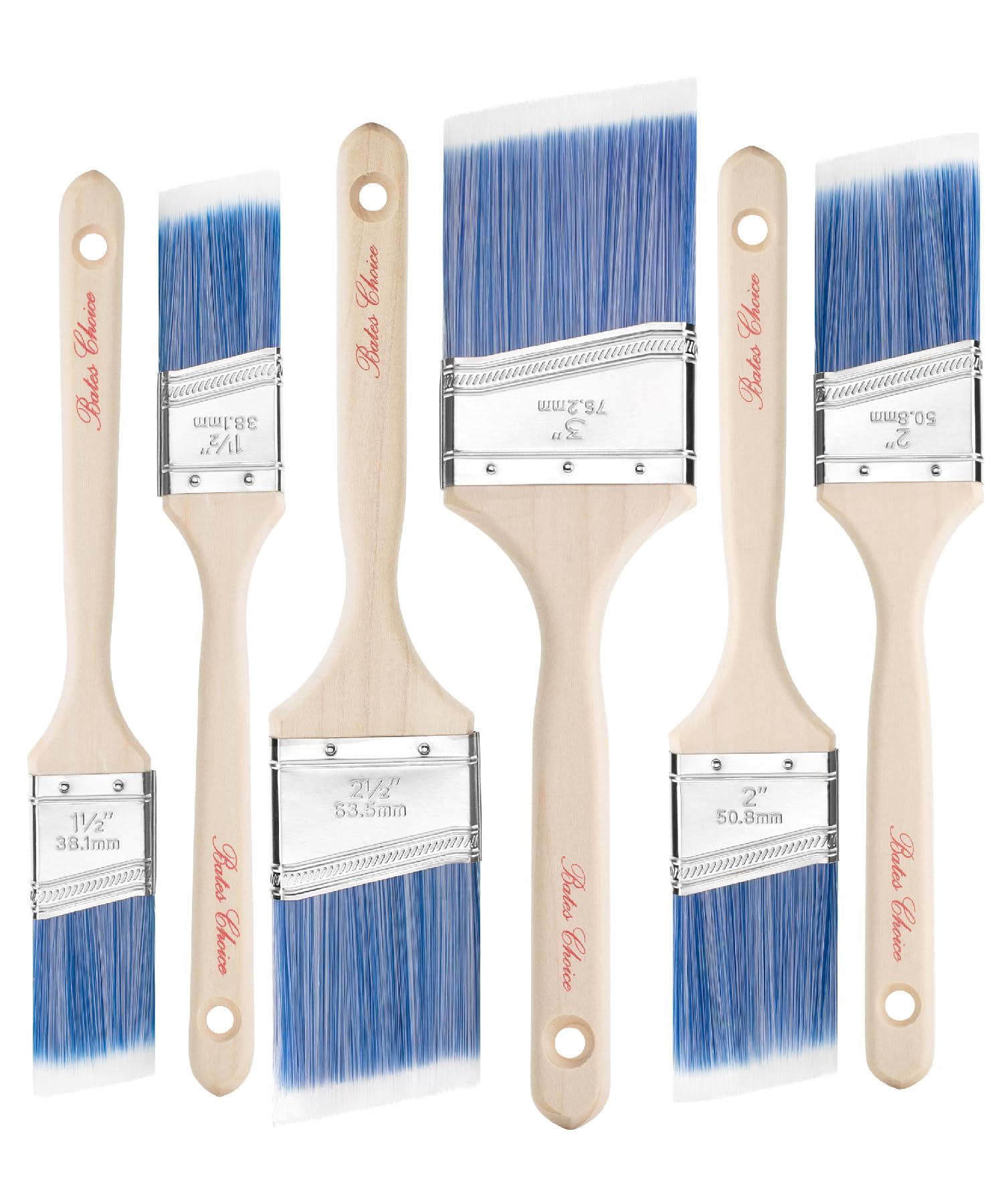 Bates Paint Brushes - 6 Pack for Walls & Projects -32 Bates Paint Brushes - 6 Pack for Walls & Projects -32