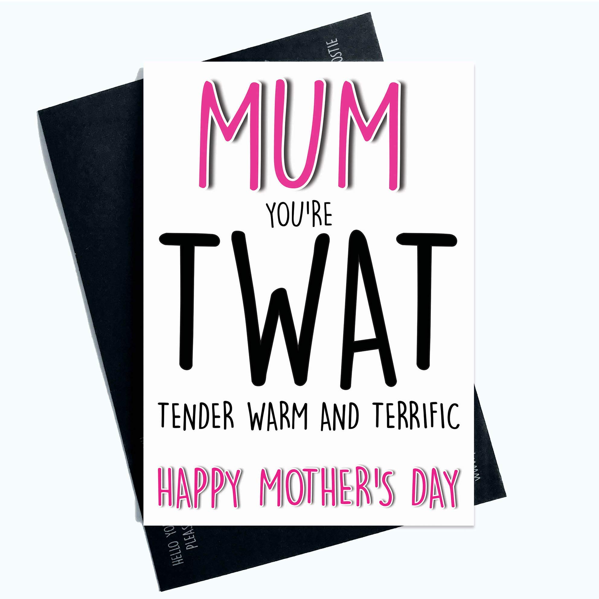Funny Mother's Day Cards Twat Rude Cheeky Banter Humour Joke Cards for Mum PC892