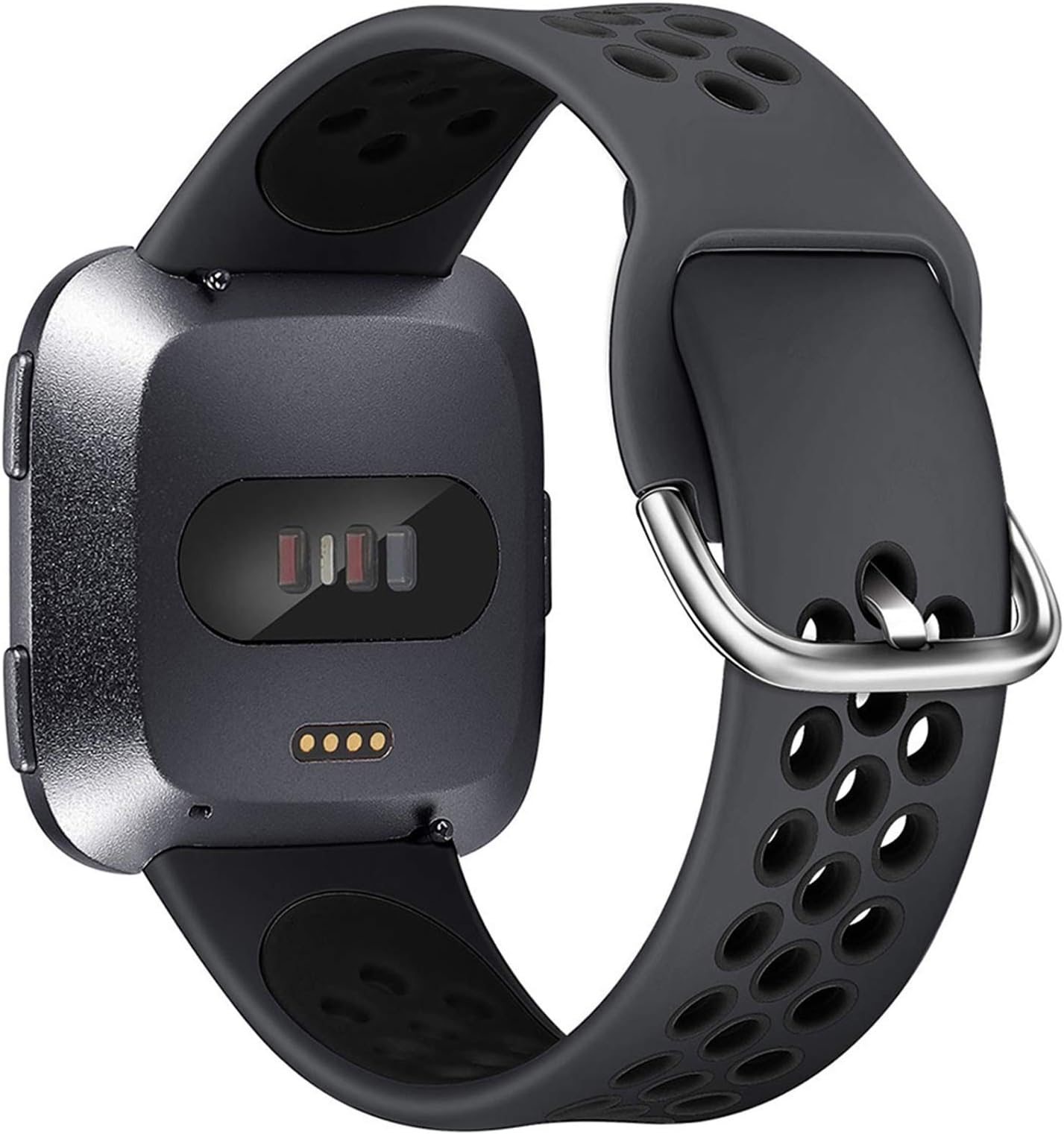 XIMU Sport Bands Compatible with Fitbit Versa/Versa 2 / Versa Lite, Soft Silicone Waterproof Breathable Sport Watch Strap Replacement Wristband Accessories Women Man for Versa Smart Watch