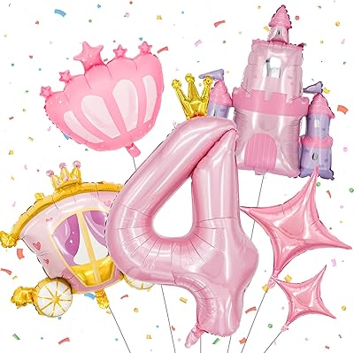 High-quality Four Ever A Princess themed balloons for party decorations and supplies