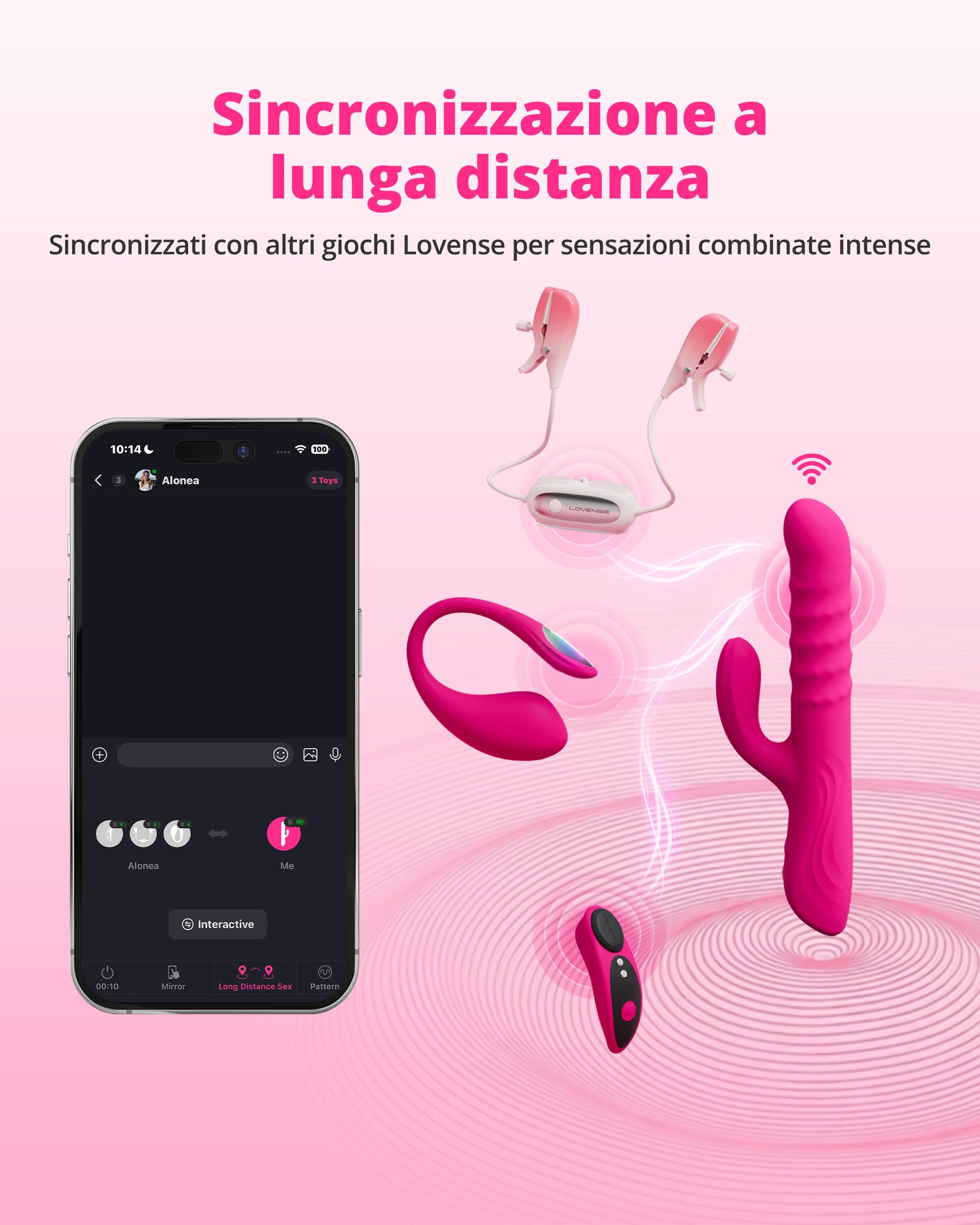 Lovense Velvo Vibratore Rabbit con Perline Rotanti, Potente Vibratore Punto G e Clitoride Sex Toy Donna, Controllo App a Distanza per Coppia, vibratori Doppia Stimolatore Impermeabile Ricaricabile