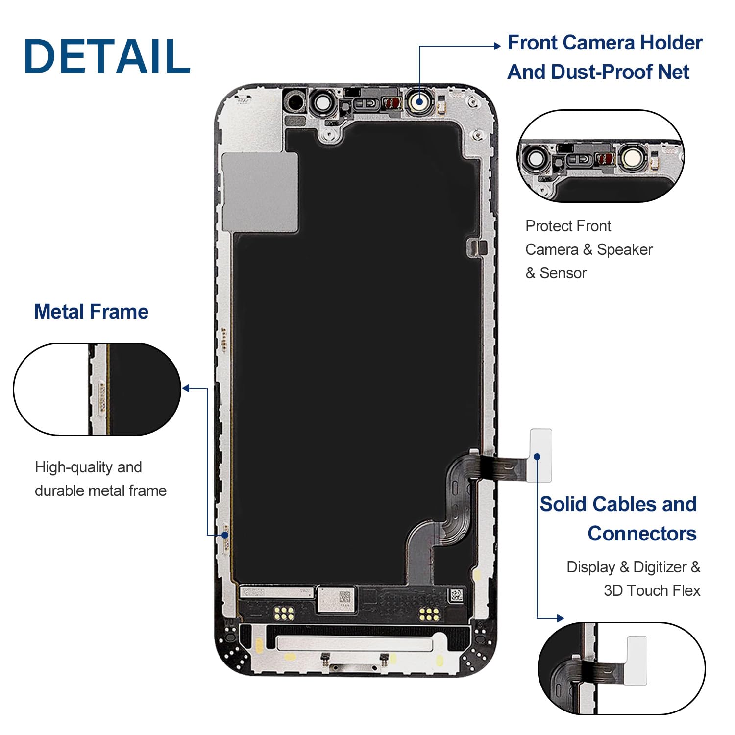 Amazon.com: FFtopu iPhone 12 Mini Screen Replacement Kit 5.4'' LCD