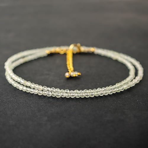 Vista 6 de Natural Smoky Quartz Gemstone Full Faceted Beads Crystals Dainty Necklace Jewelry Gift for Women, Birthstone, Healing Stones, 18 inch Stone