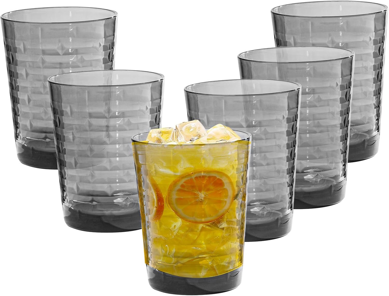Acrylic Clear Highball Plastic Cups | Plastic Reusable Tumblers 22oz (Set of 6) | Stackable | BPA-free Tumblers | Shatterproof | Top-rack Dishwasher Safe