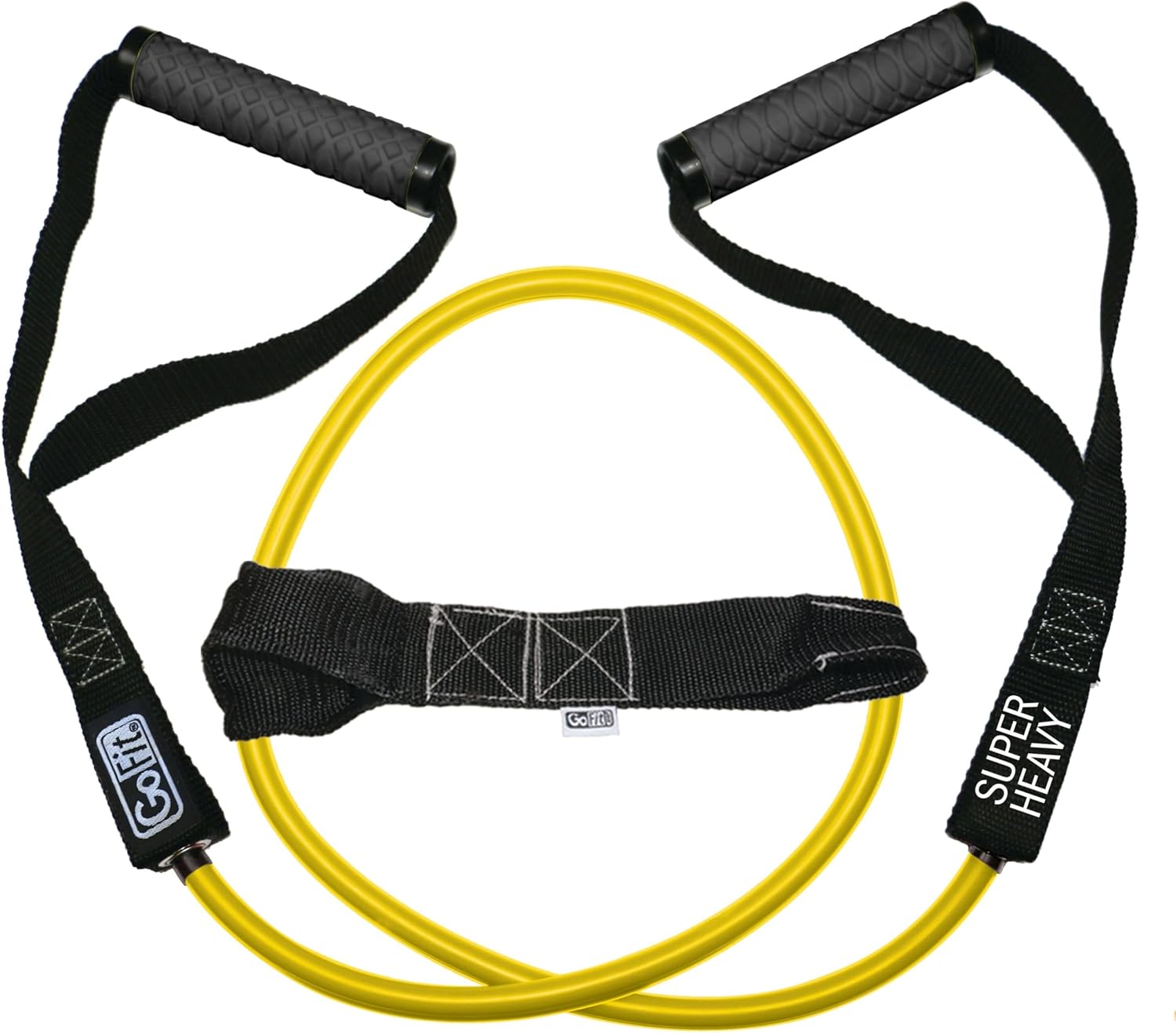 GoFit GF-4TUB-SH(70) Pro-Grade Power Resistance Tube with Handles (Yellow/70 Lbs.)
