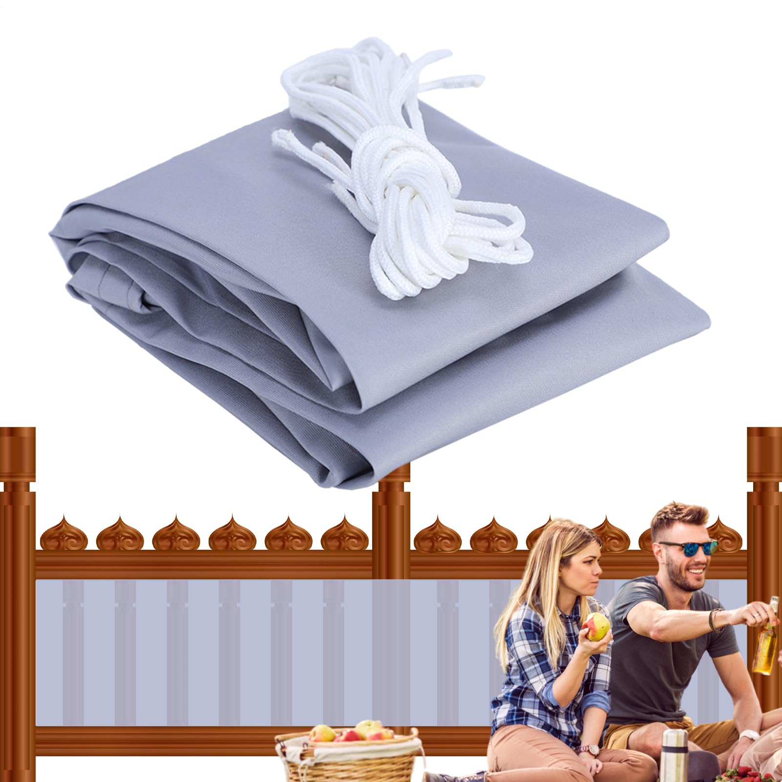 Pare-Vue Balcon d'Appartement 0.90 m x 7.50 m Toile de Protection Contre