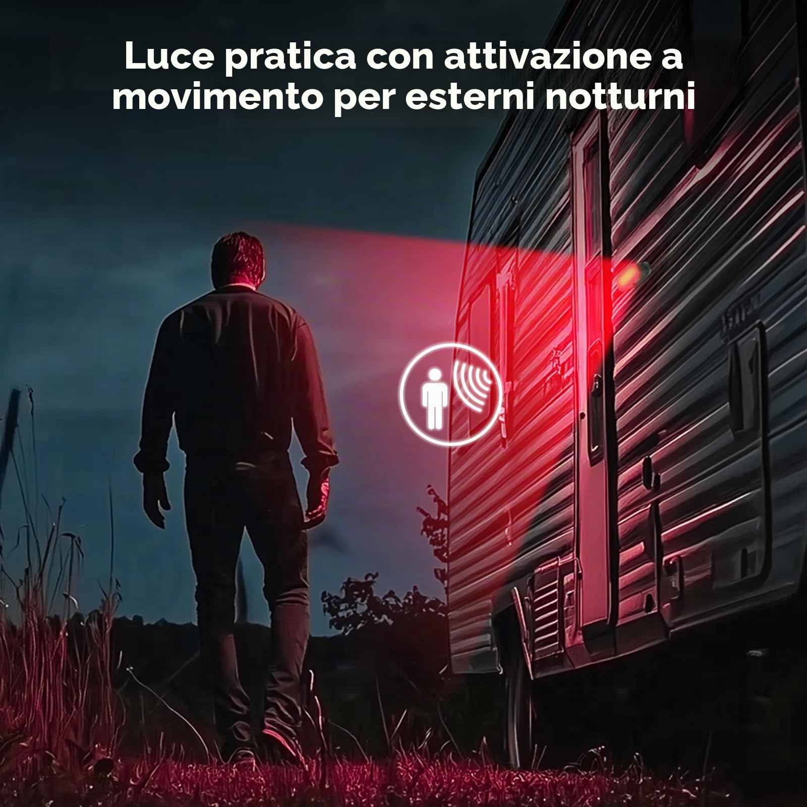 BougeRV Lampada Campeggio AL01, Sensore, Autonomia 48h, Verde Scuro | 380lm, 3200mAh, Lanterna Ricaricabile, 5 Livelli, 4 Modalità, Gancio e Magnete, Luce da Tenda per Viaggi ed Emergenze