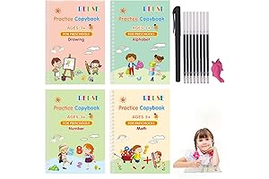 Magic Groovy Practice Copybook, Groove Writing Book for Kids Age 3-5