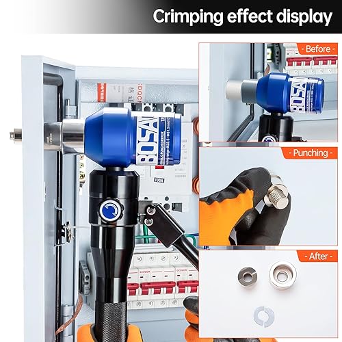 Miniatura 4 de IBOSAD Kit de destornillador de perforación hidráulica de 12 a 2 pulgadas de conducto eléctrico Cortador de agujero Kit de herramientas KO Kit de