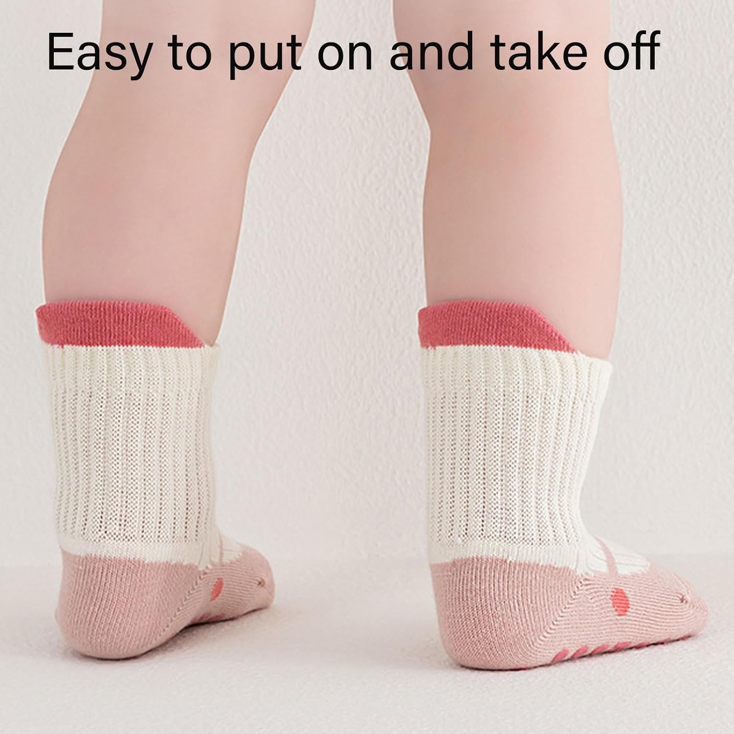Nonslip Baby Socks For Indoor Play Soft Combed Cotton Floor Socks With Elastic Cuffs Spring Design