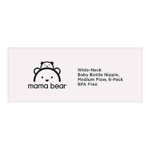 Miniatura 4 de Marca Tienda  Mama Bear - Pezón de biberón de cuello ancho, sin BPA, flujo lento (paquete de 6)